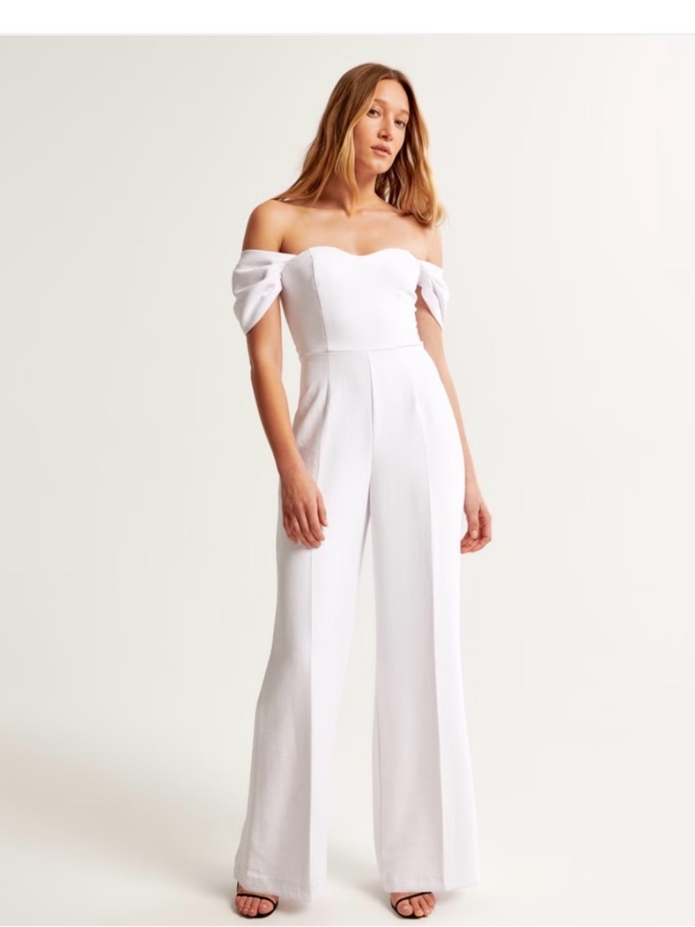 NWT Abercrombie & Fitch Off the Shoulder Crepe Jumpsuit (fully lined!!)